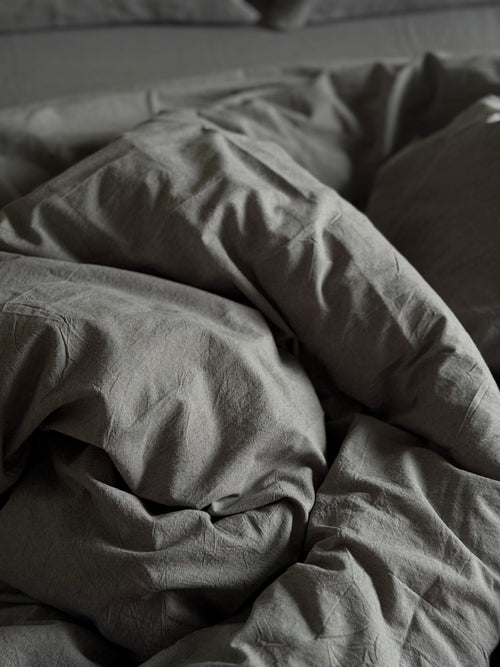 Комплект постільної білизни з Вареної Бавовни "Графіт"