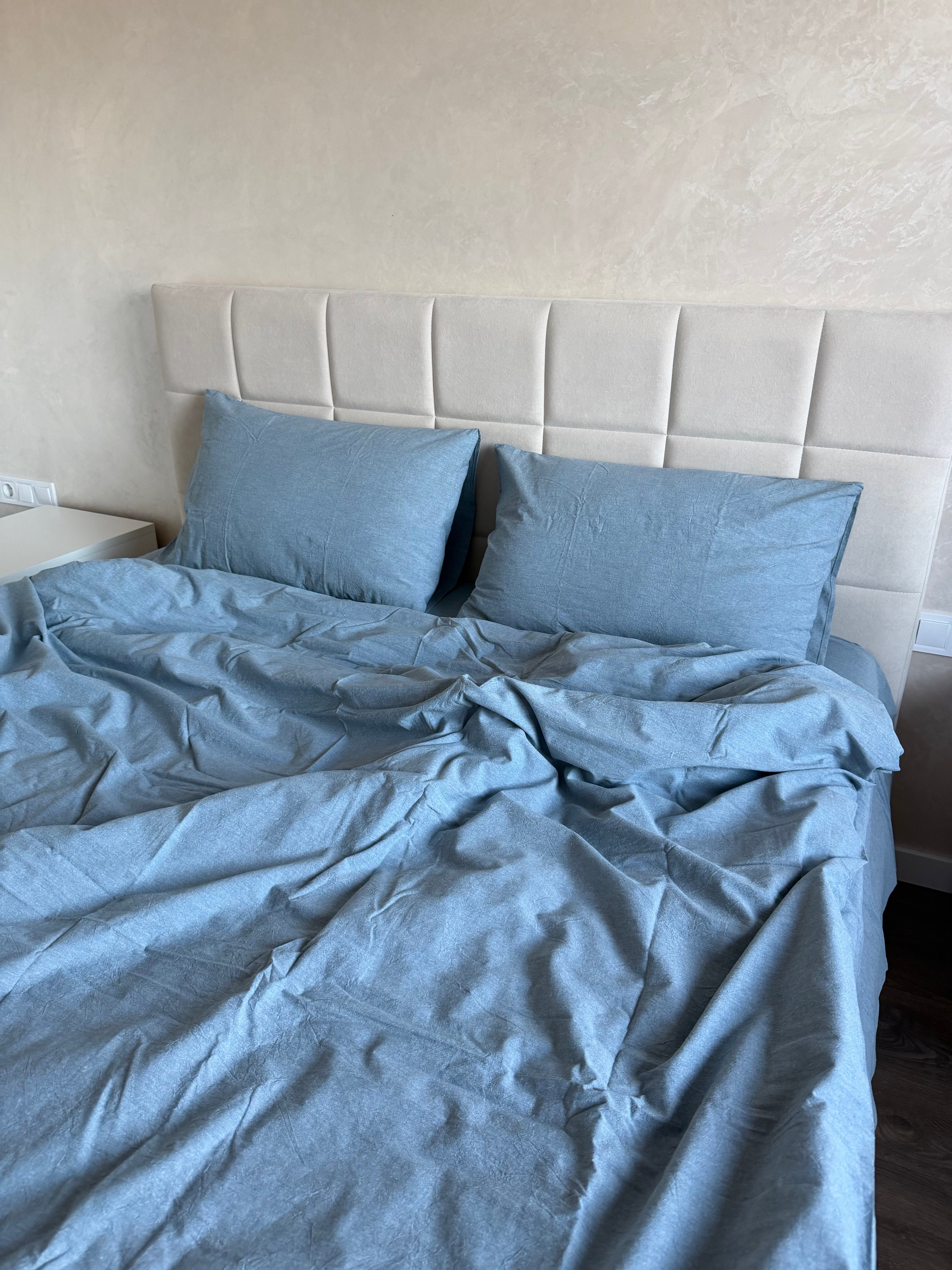 Комплект постільної білизни "Блакитно-сірий" 3 в 1  Варена Бавовна