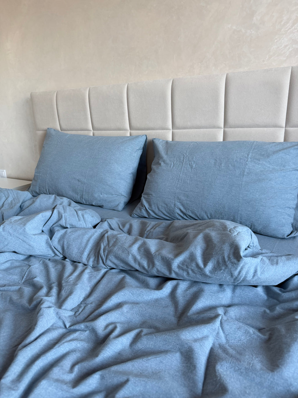 Комплект постільної білизни "Блакитно-сірий" 3 в 1  Варена Бавовна